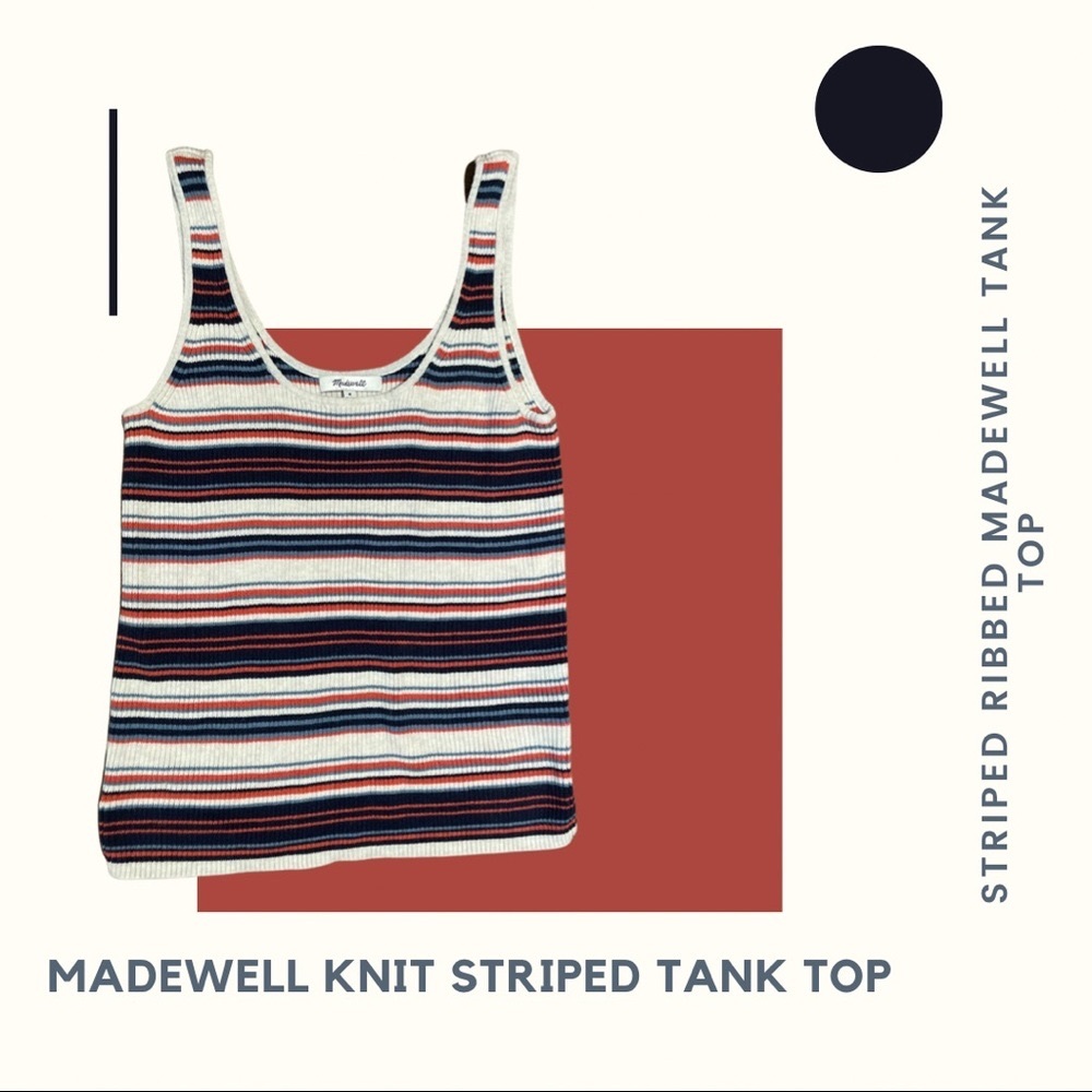 Madewell Striped Knit Tank Top 💜 10 for $25💜